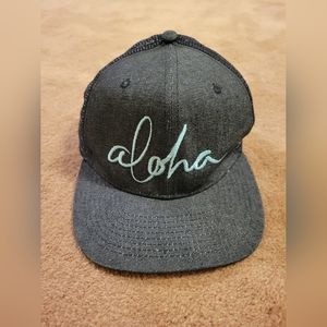 aloha (embroidered) trucker hat.
